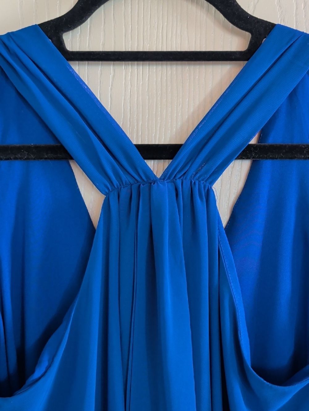 New York & Co. Royal Blue Sleeveless Shift Dress – Size S | V-Neck | Lined - Picture 4 of 9